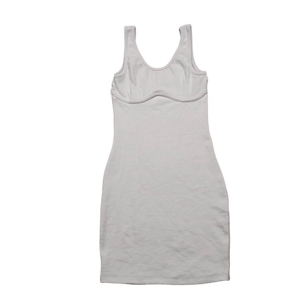 Steve Madden Bodycon Dress Womens S Underwire Bust Ribbed White Mini S3376